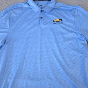 Nike Polo Shirt Mens Medium Vapor Dash Chevrolet Dri-FIT Short Sleeve Golf Shirt